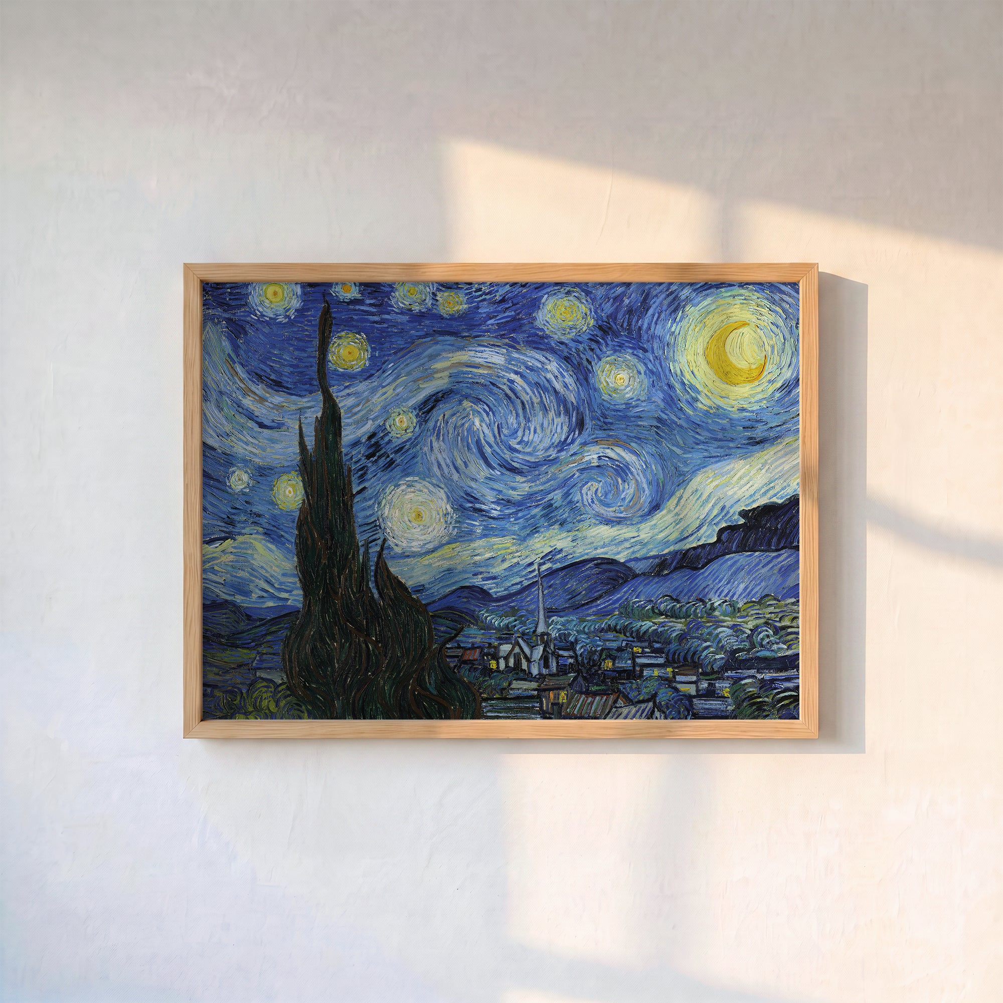 Vincent van Gogh – Yıldızlı Gece (1889) | Çerçeveli Duvar Posteri