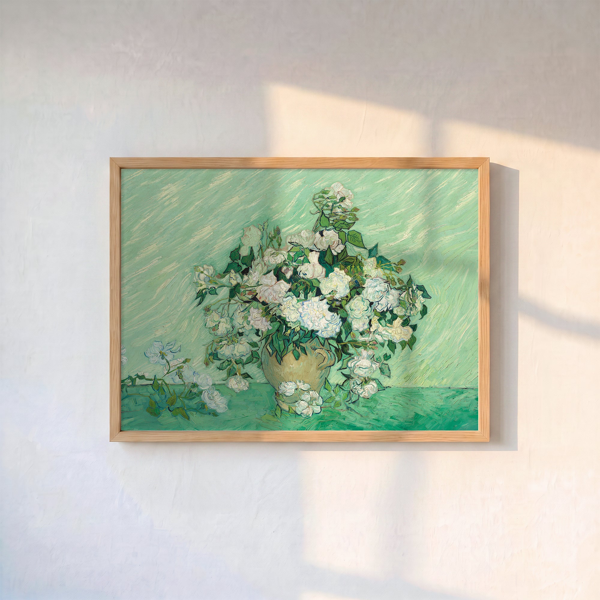 Van Gogh - Vazoda Beyaz Çiçekler Poster Baskı