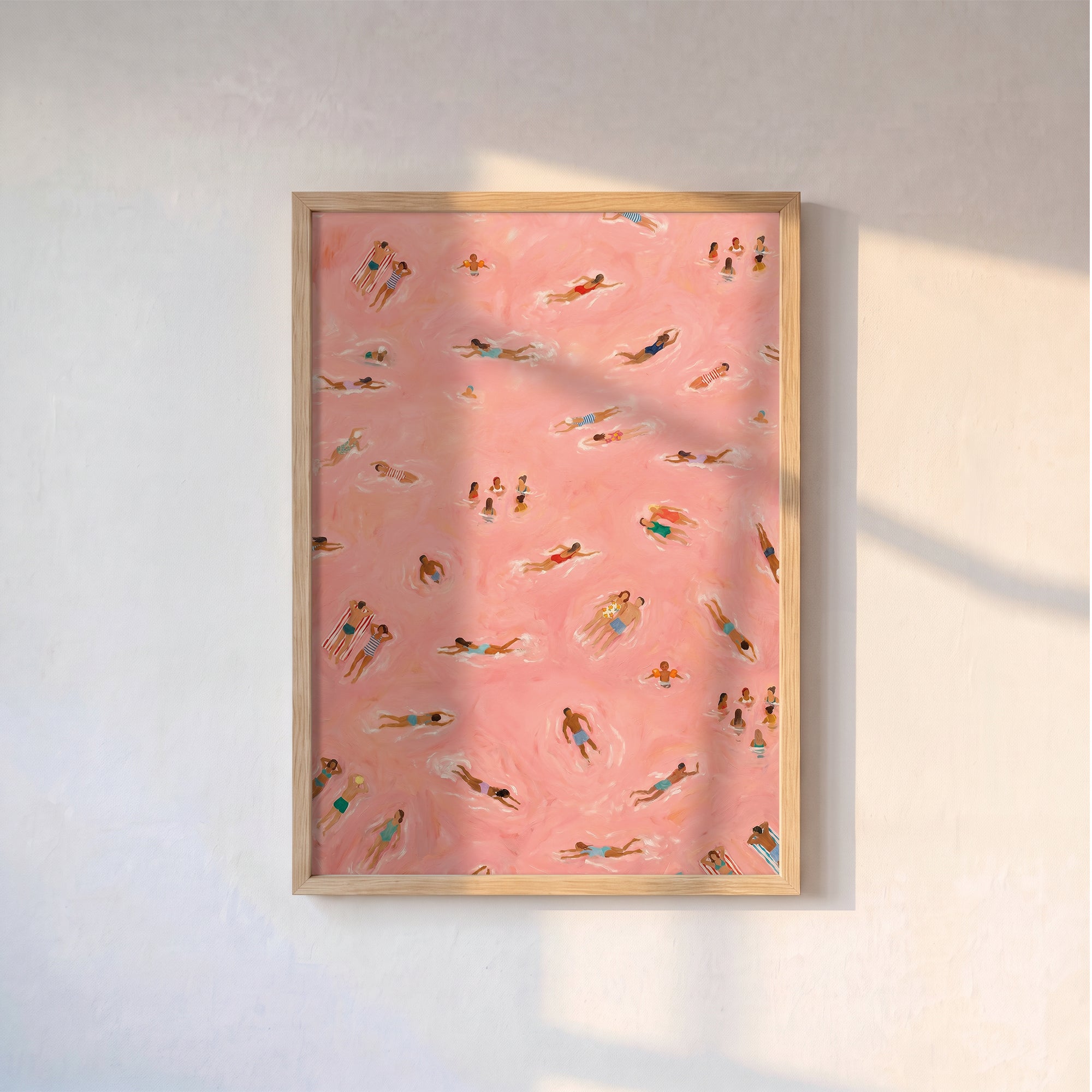 Pembe Sularda Yüzenler Poster Baskı