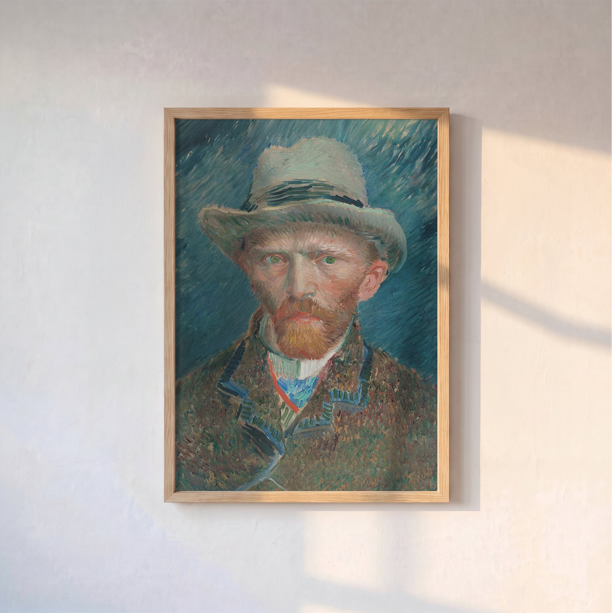 Van Gogh – Gri Fötr Şapkalı Otoportre Poster Baskı