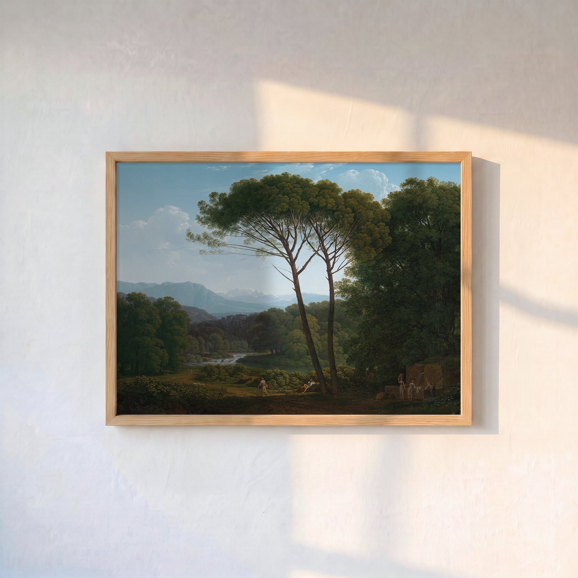 Hendrik Voogd - İtalyan Manzarası ve Çam Ağaçları Poster Baskı