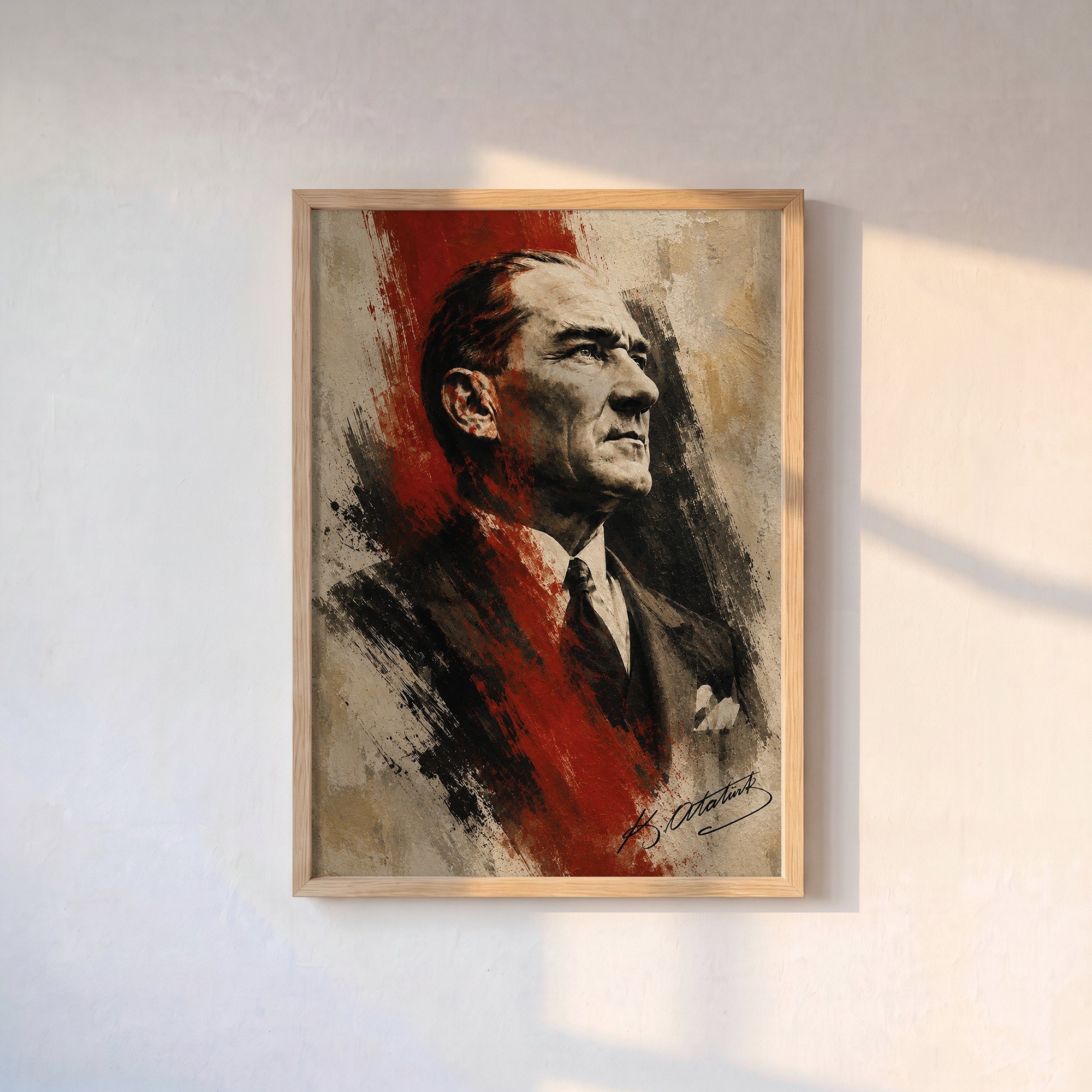 Mustafa Kemal Atatürk İmzalı Portre Poster Baskı