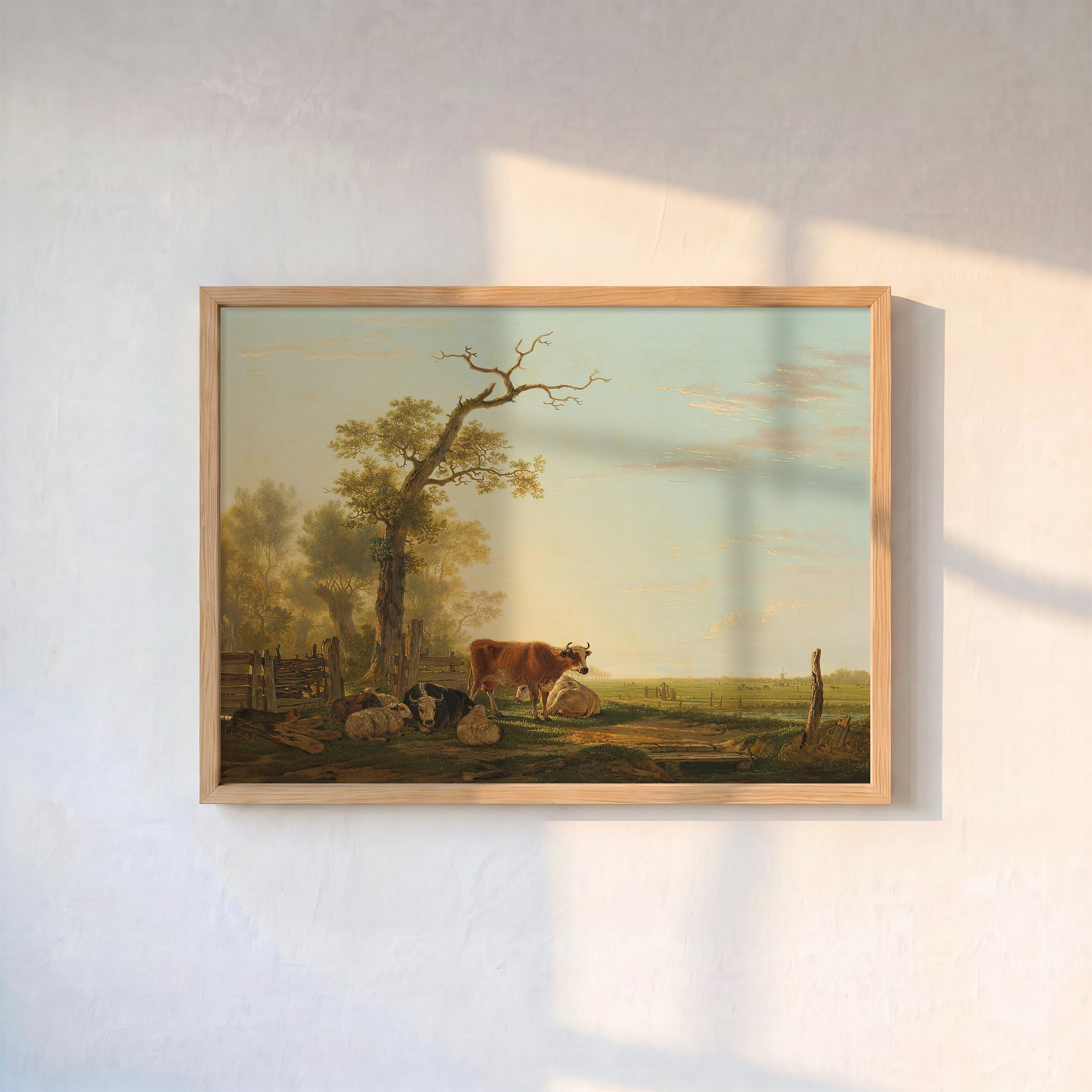 Jacob van Strij - Hayvanlı Kır Manzarası Poster Baskı