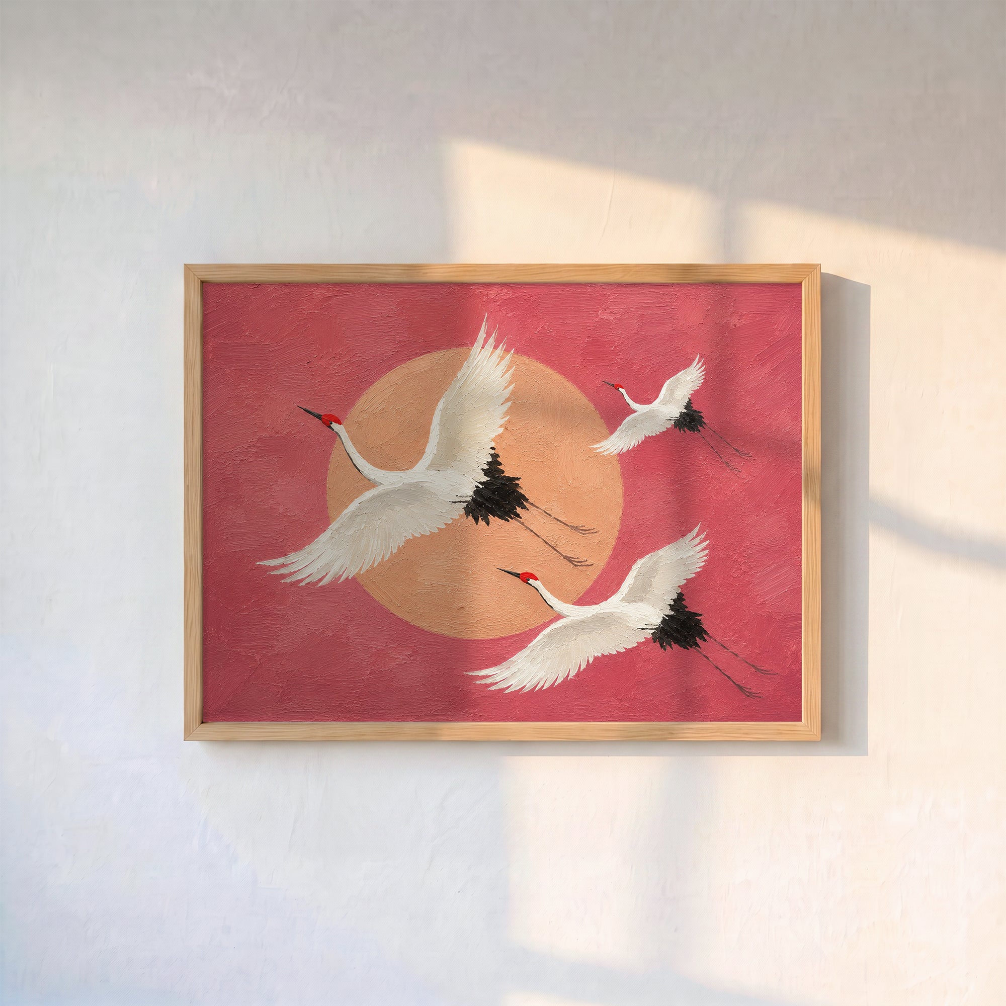 Güneşe Uçan Turnalar Poster Baskı