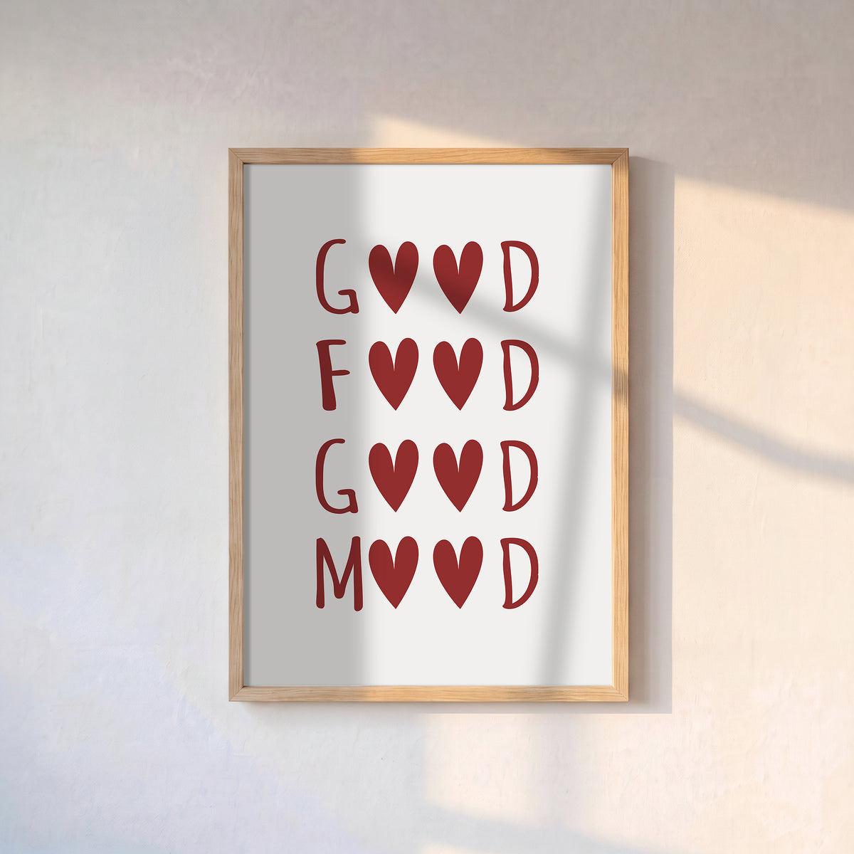 Good Food Good Mood Poster Baskı