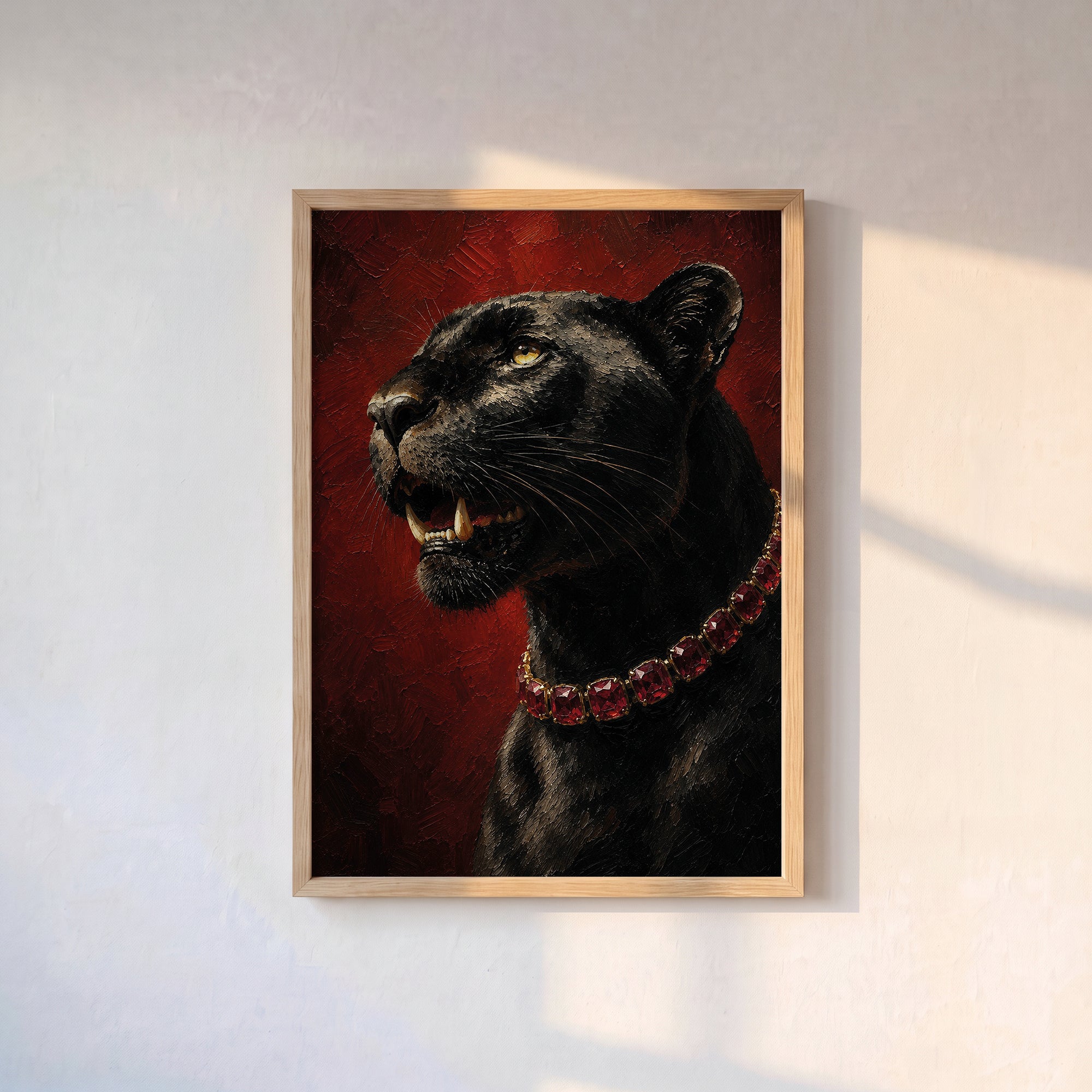 Kırmızı Mücevherli Panter Poster Baskı