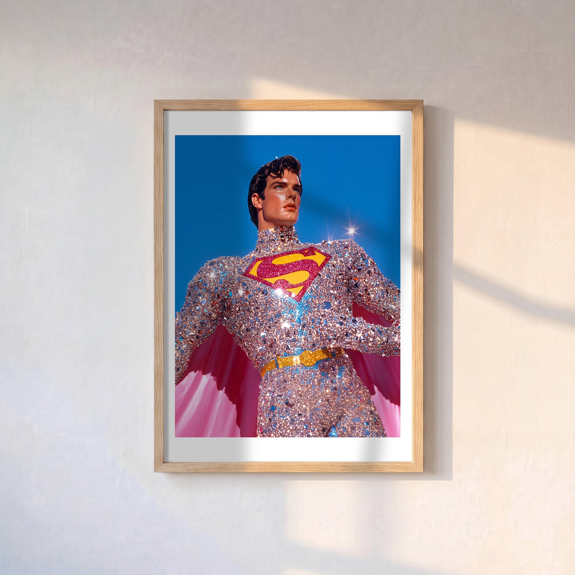 Işıltılı Süper Kahraman Poster Baskı