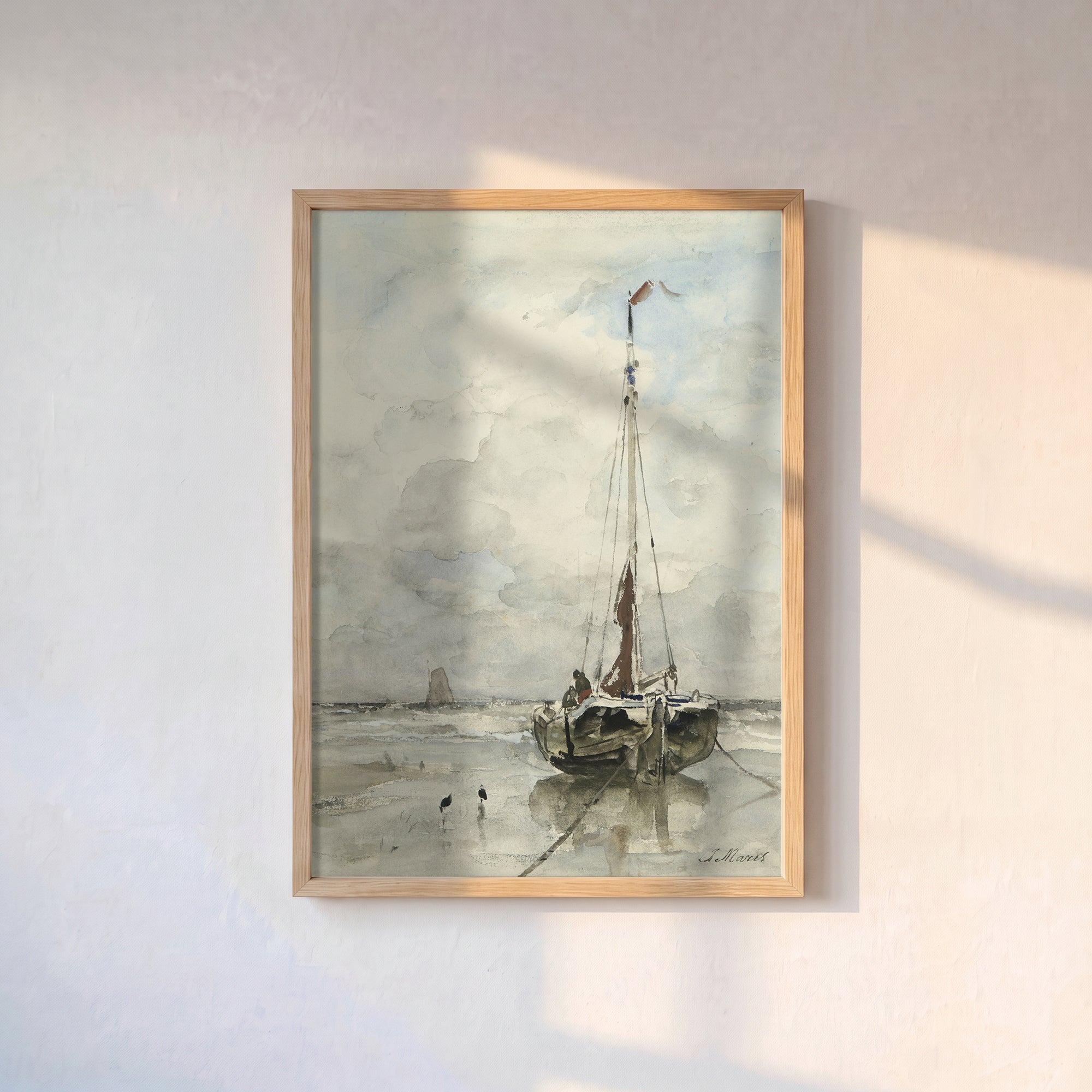 Jacob Maris – Kıyıdaki Balıkçı Teknesi Poster Baskı