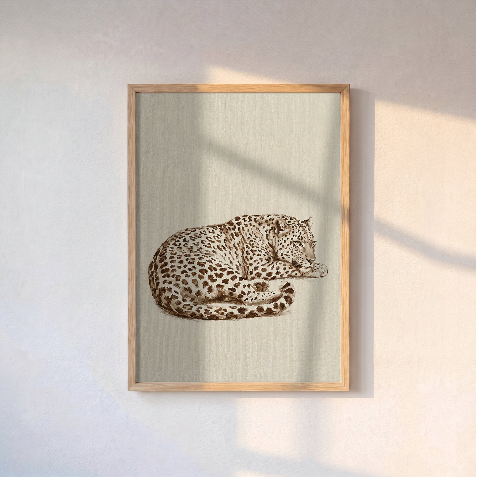 Dinlenen Leopar Poster Baskı
