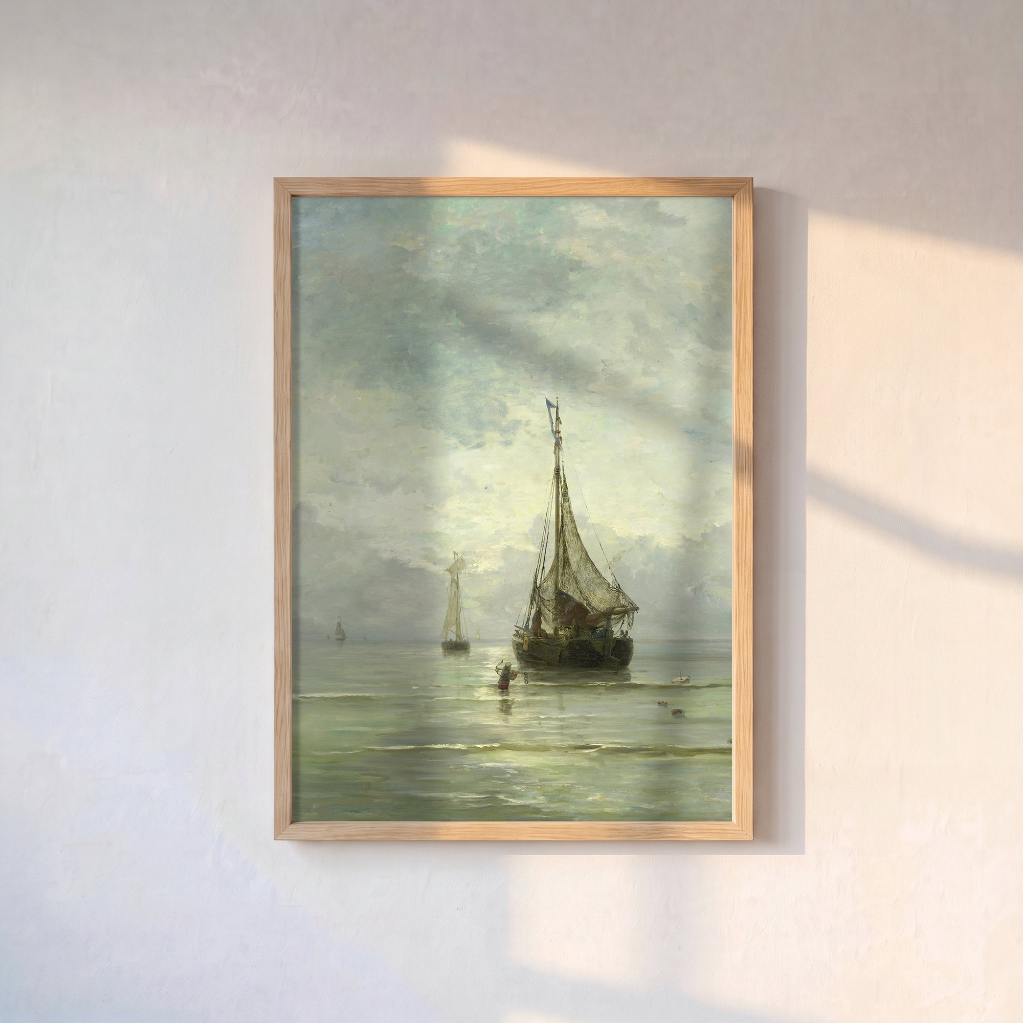 Denizde Yelkenli Tekneler Poster Baskı
