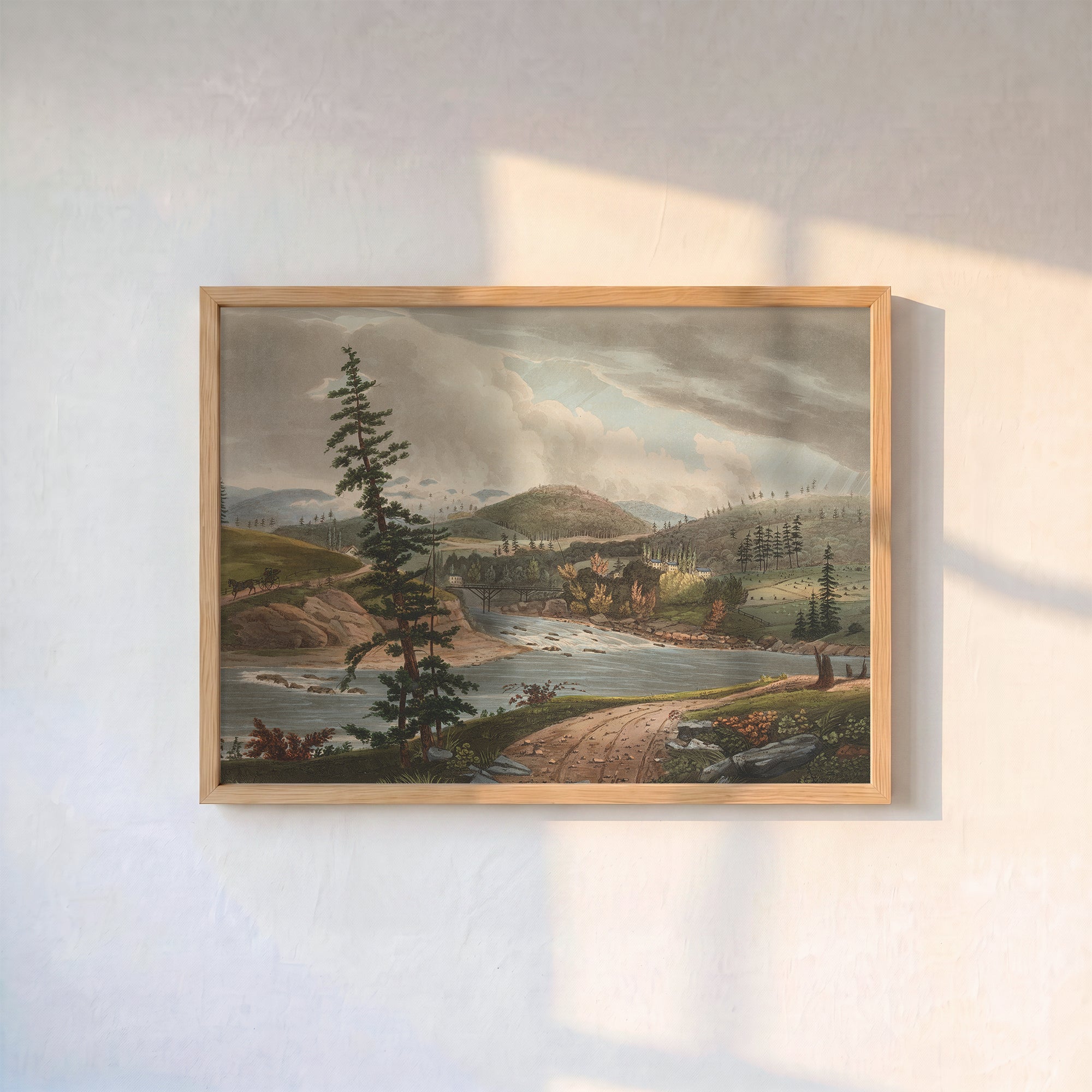 William Guy Wall - Sacandaga ve Hudson Nehirlerinin Birleşimi Poster Baskı
