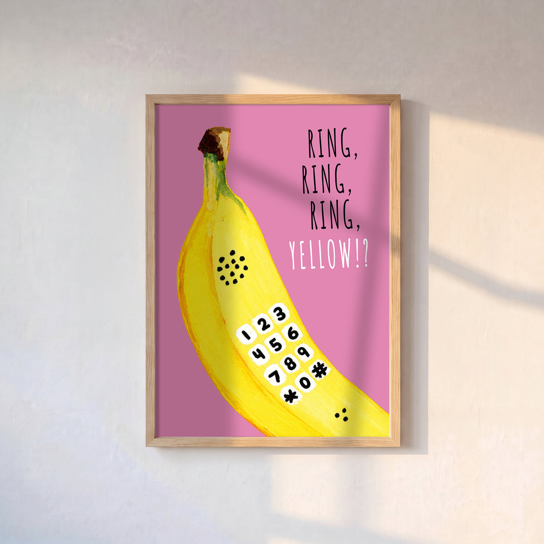 “RING, RING, YELLOW!” Muz Telefon Poster Baskı