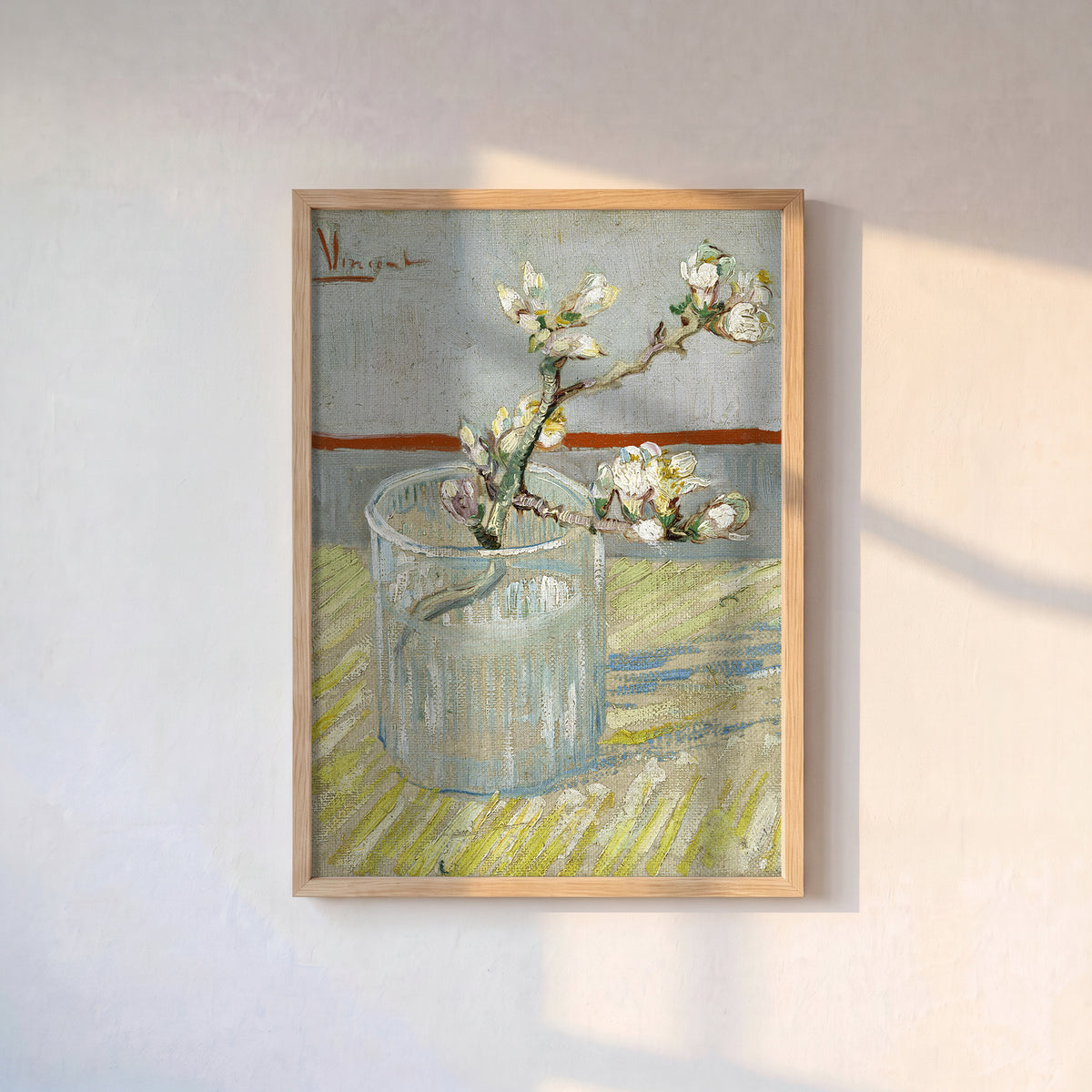 Vincent Van Gogh – "Bardakta Çiçek Açan Badem Dalı" Poster Baskı