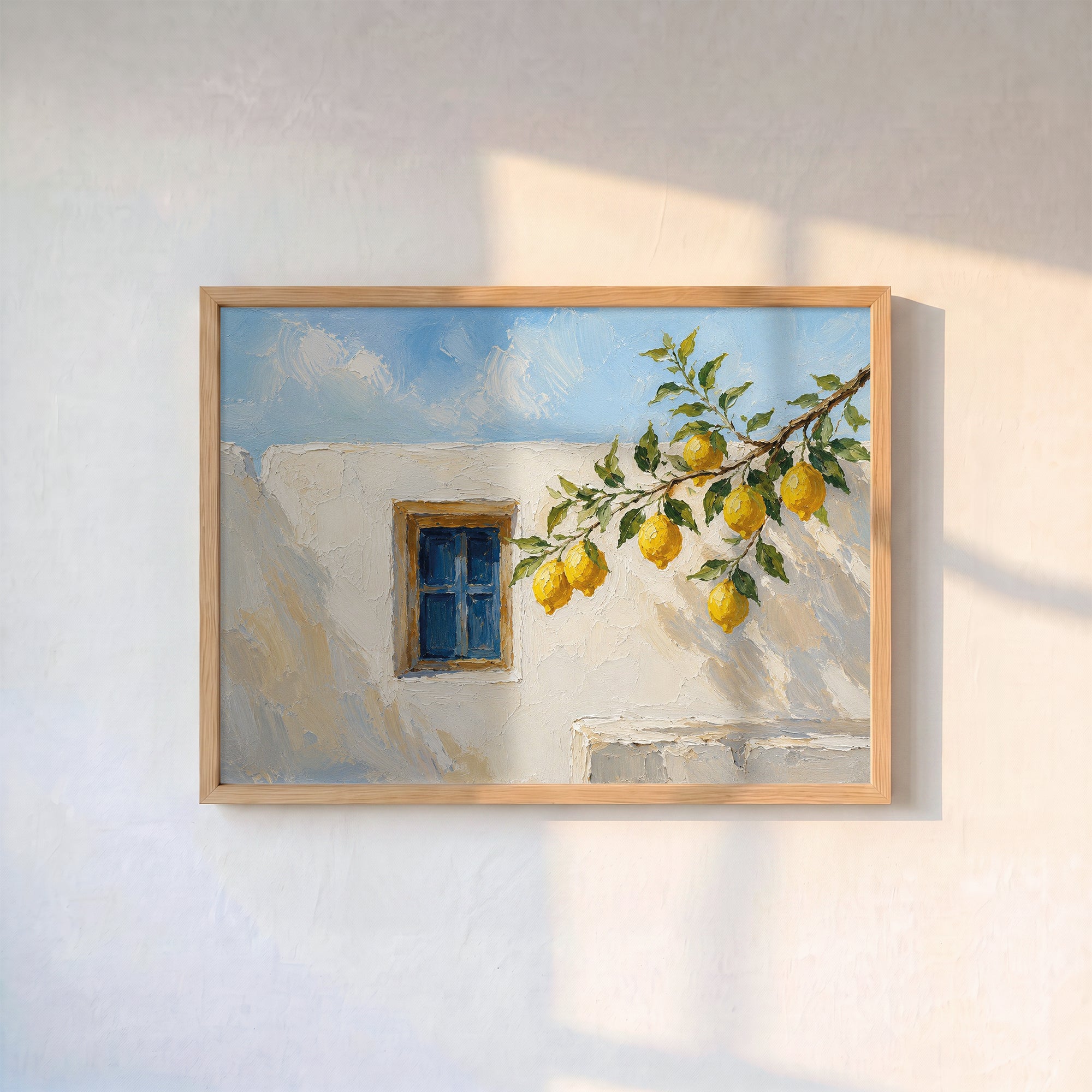 Mavi Pencere ve Limonlar Poster Baskı