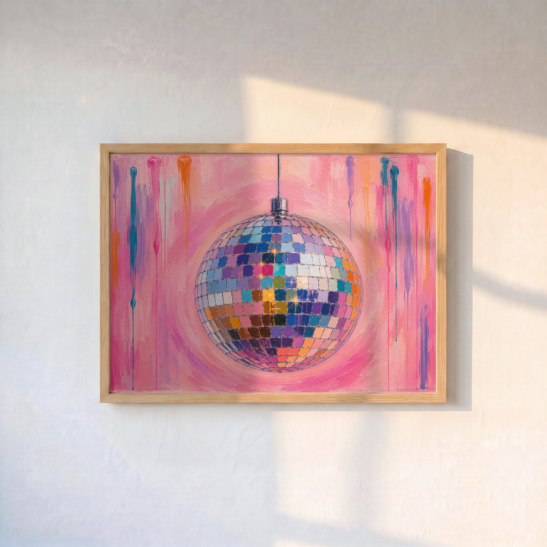 Pembe Disko Topu Poster Baskı