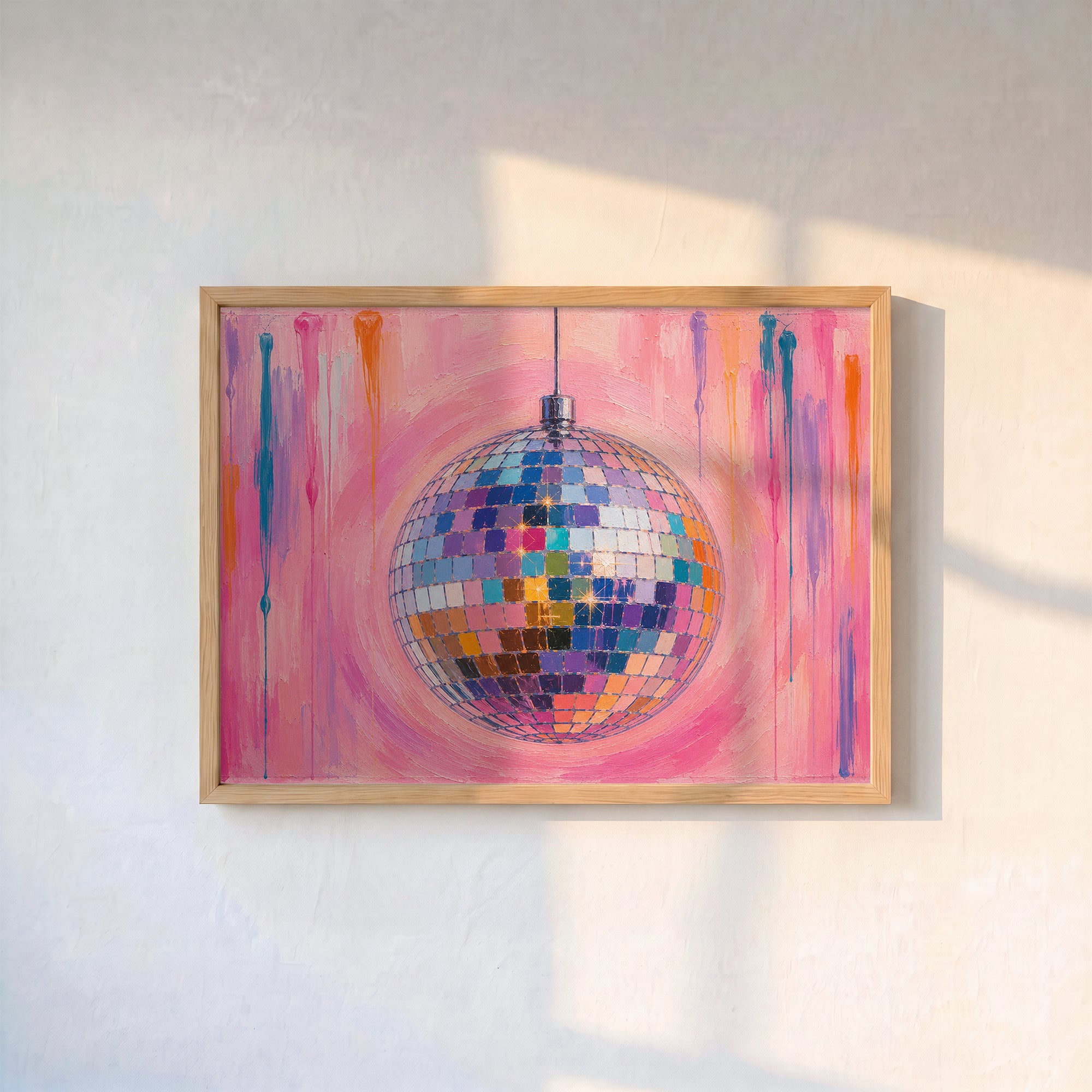 Pembe Disko Topu Poster Baskı