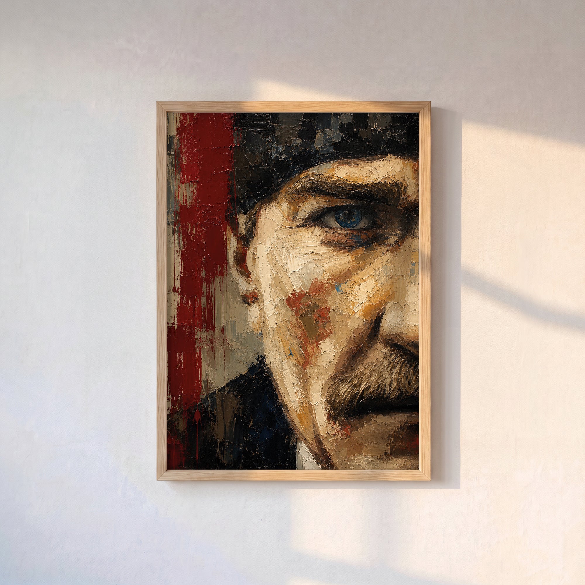 Mustafa Kemal Atatürk Kırmızı Detaylı Portre Poster Baskı