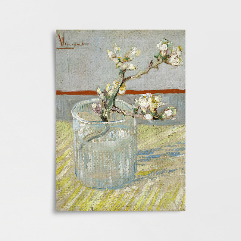Vincent Van Gogh – "Bardakta Çiçek Açan Badem Dalı" Poster Baskı