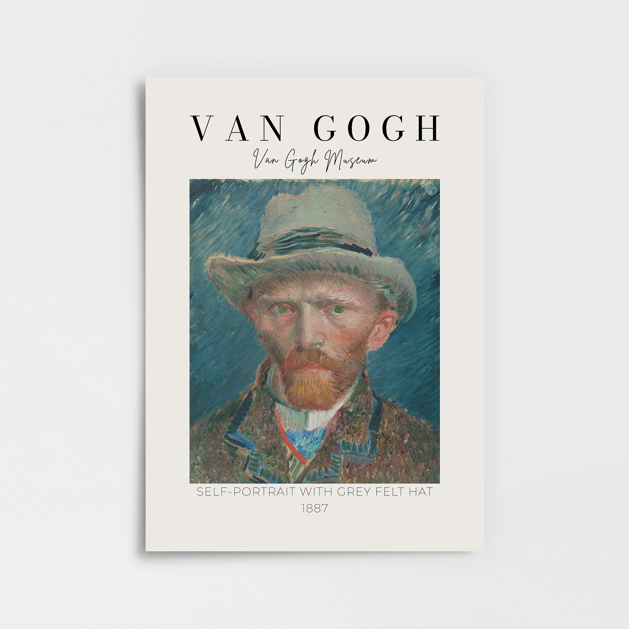 Vincent Van Gogh – "Gri Keçe Şapkalı Otoportre" Müze Poster Baskı