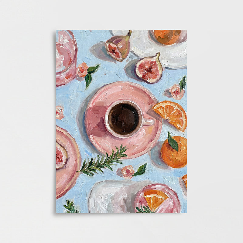 Pembe Kahve Molası Poster Baskı