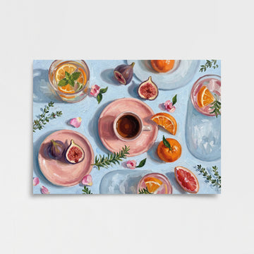 "Pembe Çay Saati" Poster Baskı