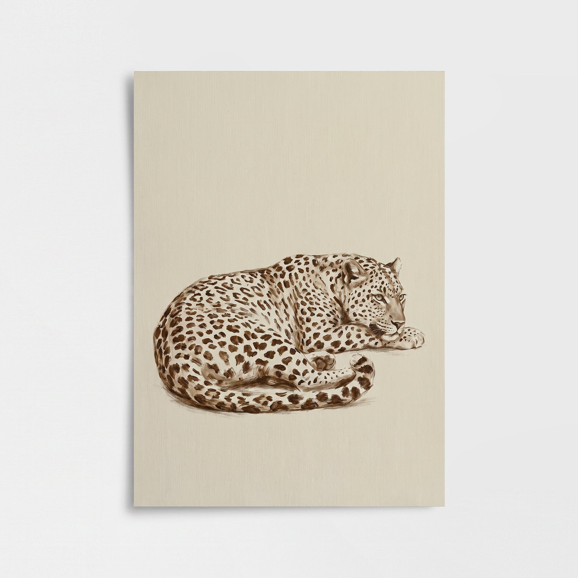 Dinlenen Leopar Poster Baskı