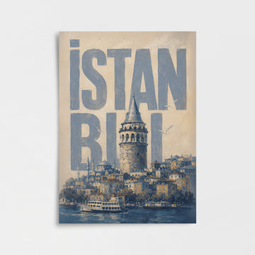 İstanbul Silüeti Poster Baskı