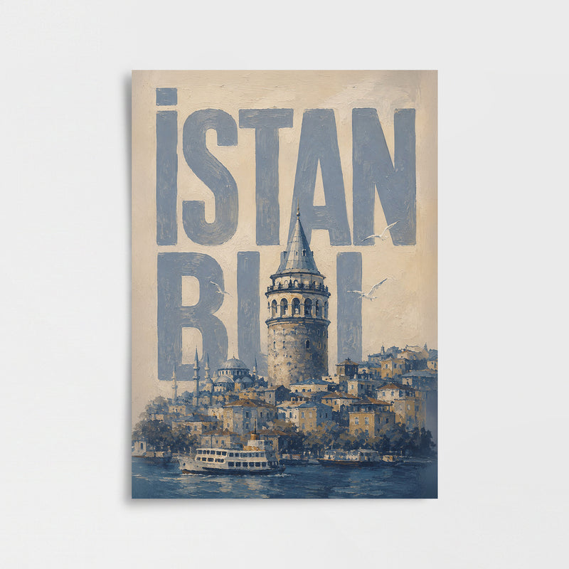 İstanbul Silüeti Poster Baskı