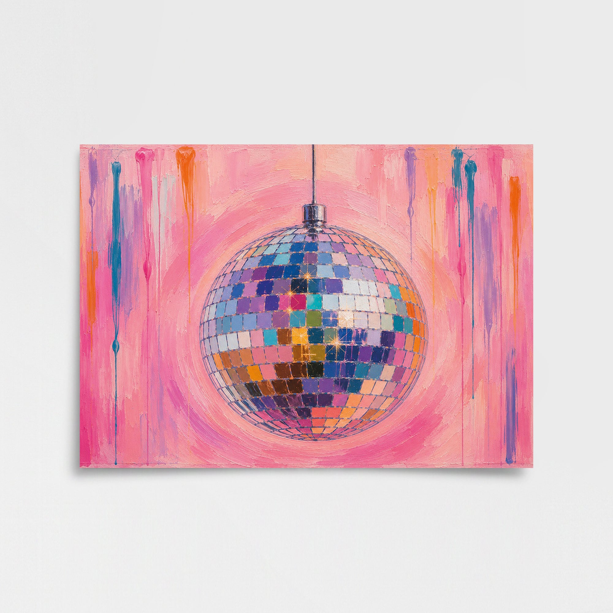 Pembe Disko Topu Poster Baskı
