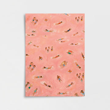 Pembe Sularda Yüzenler Poster Baskı