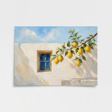 Mavi Pencere ve Limonlar Poster Baskı