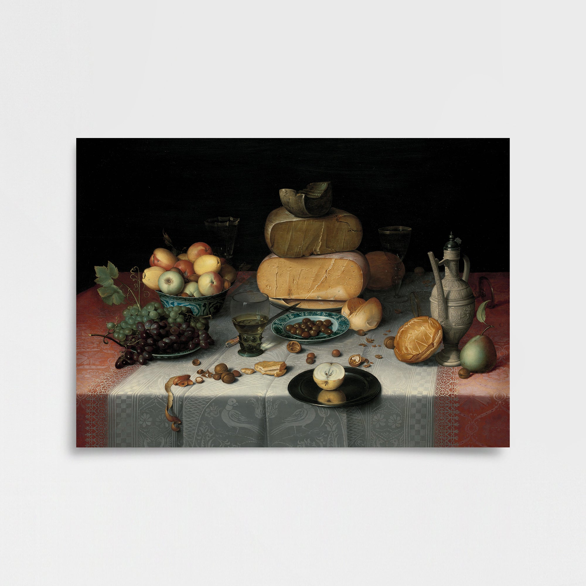 Floris Claesz. van Dijck – Peynirli Natürmort (c. 1615) Poster Baskı