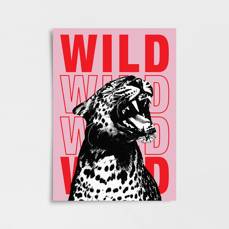 “WILD” Leopar Poster Baskı