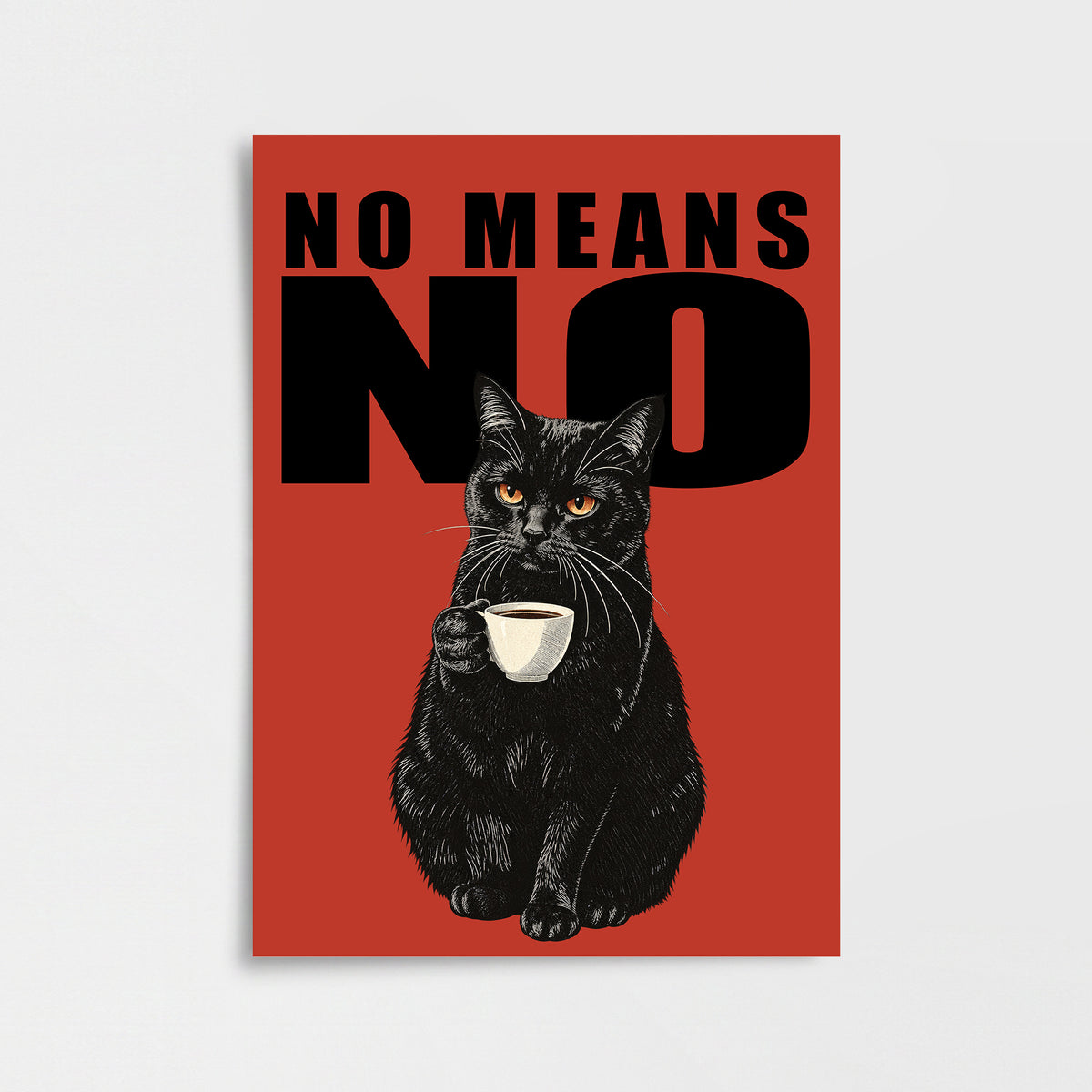 "NO MEANS NO" Poster Baskı