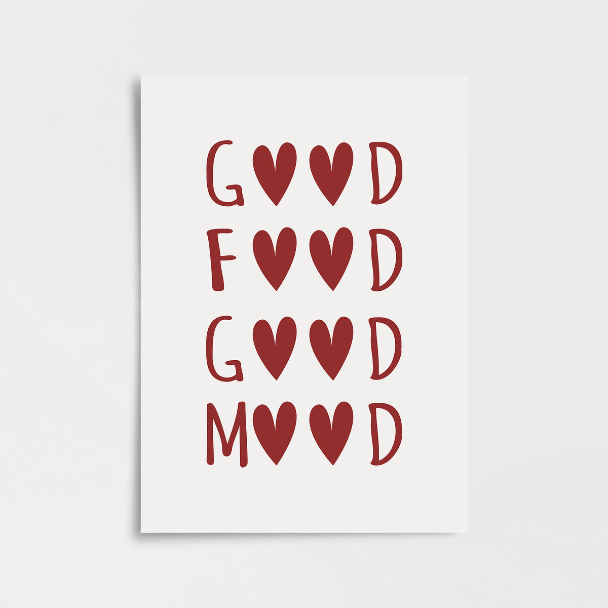 Good Food Good Mood Poster Baskı