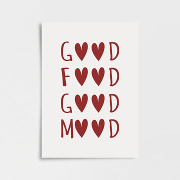 Good Food Good Mood Poster Baskı