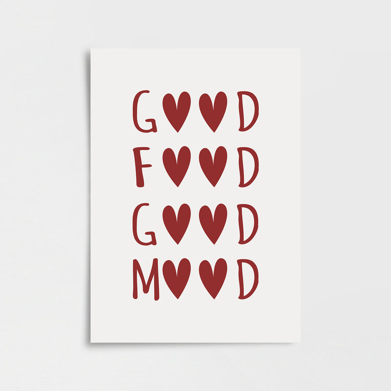 Good Food Good Mood Poster Baskı