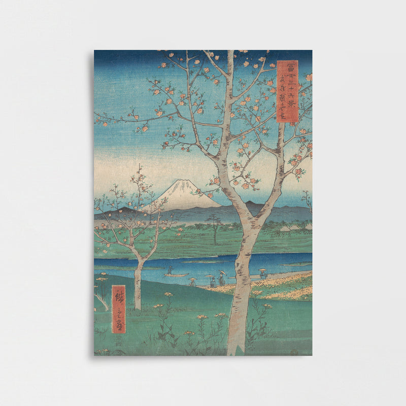 Hiroshige – Koganei’de Fuji Dağı Poster Baskı