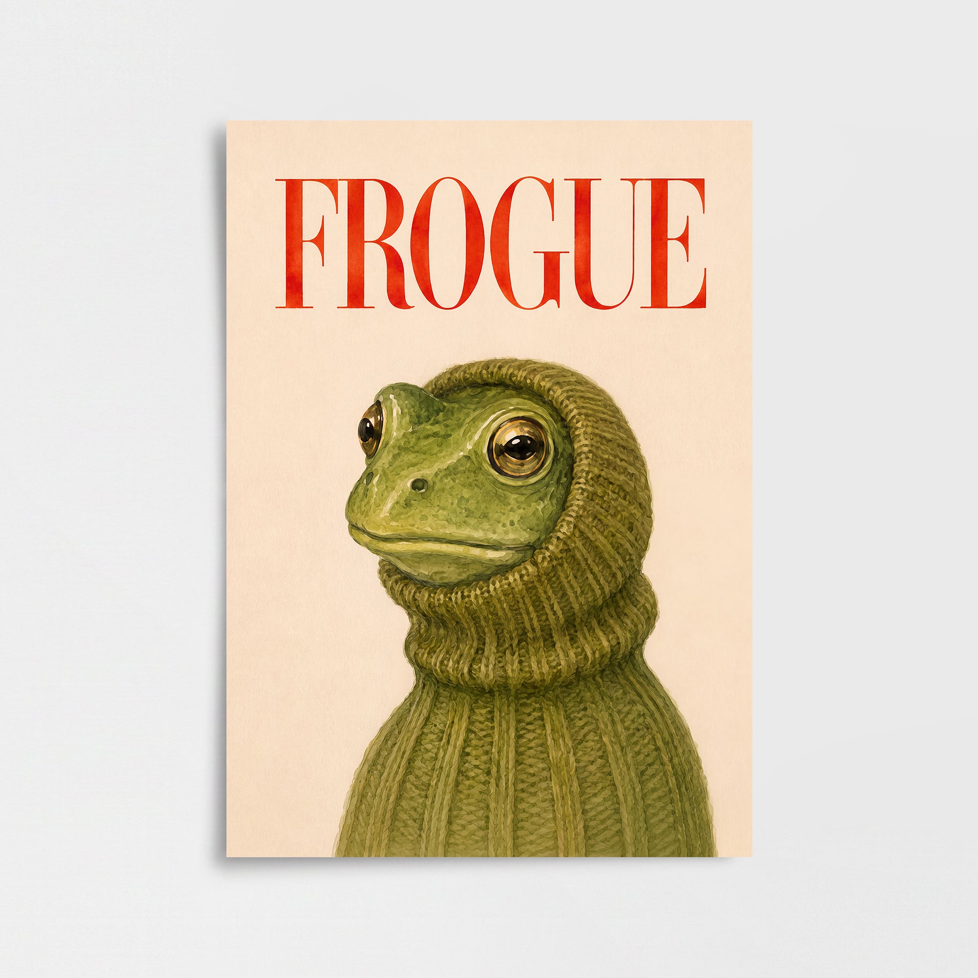 “FROGUE” Kurbağa Poster Baskı