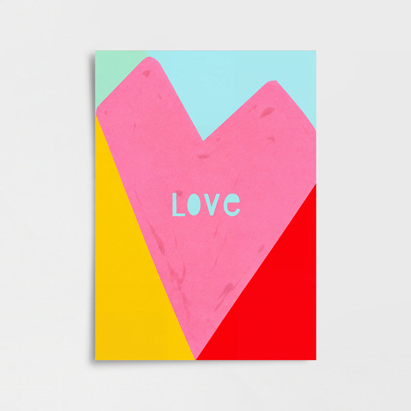 Love Kalp Poster Baskı
