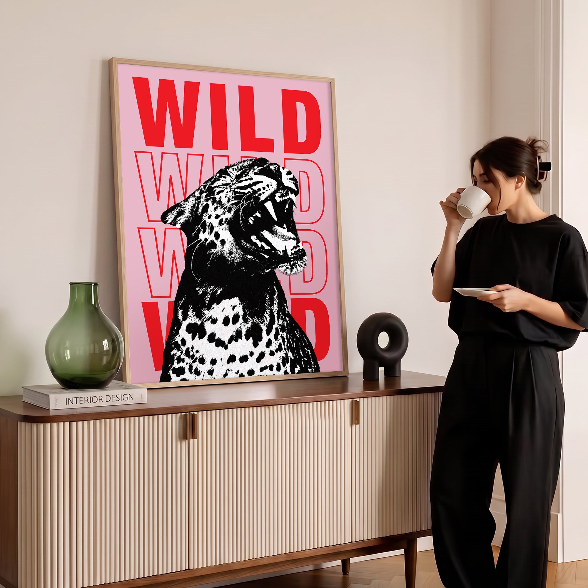 “WILD” Leopar Poster Baskı
