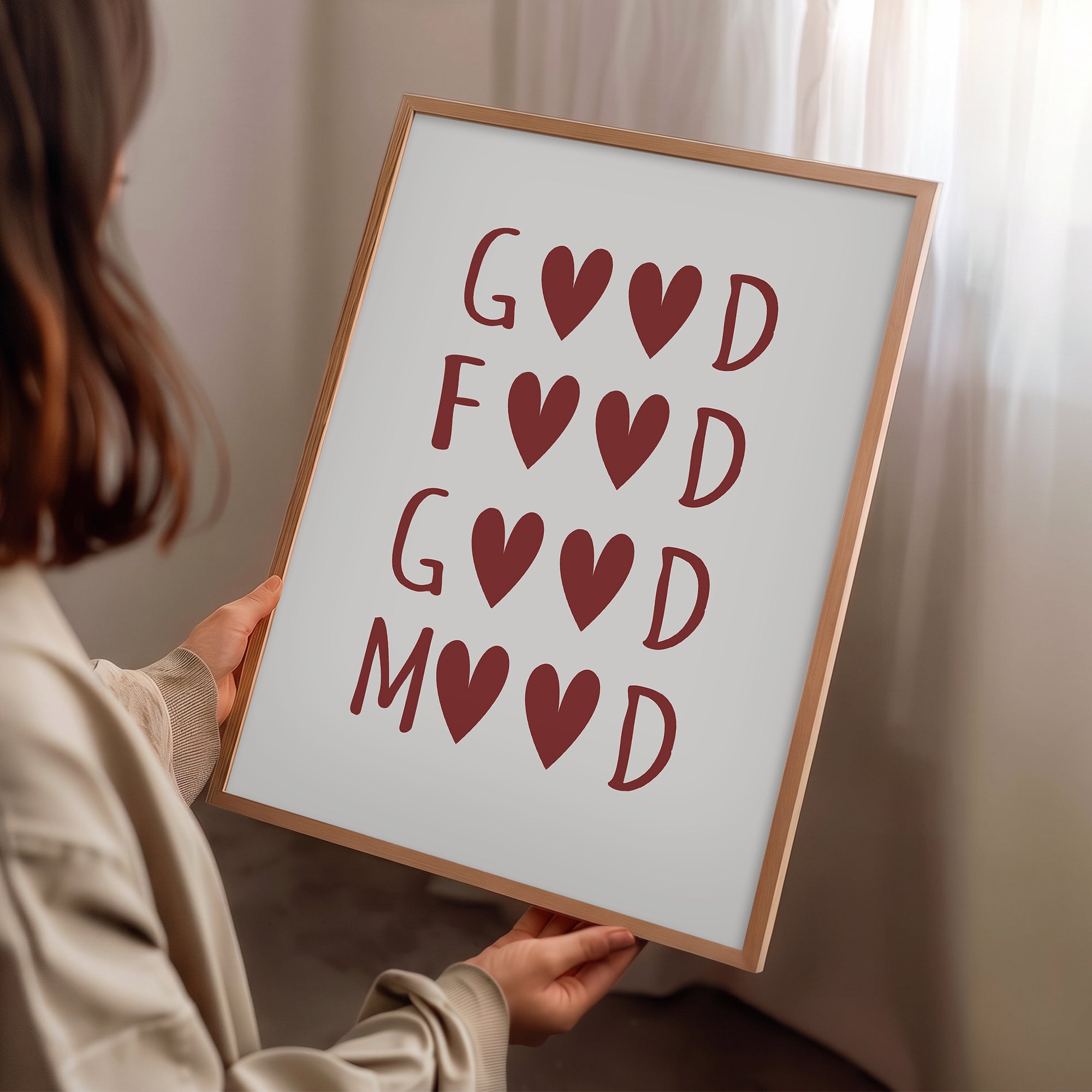 Good Food Good Mood Poster Baskı