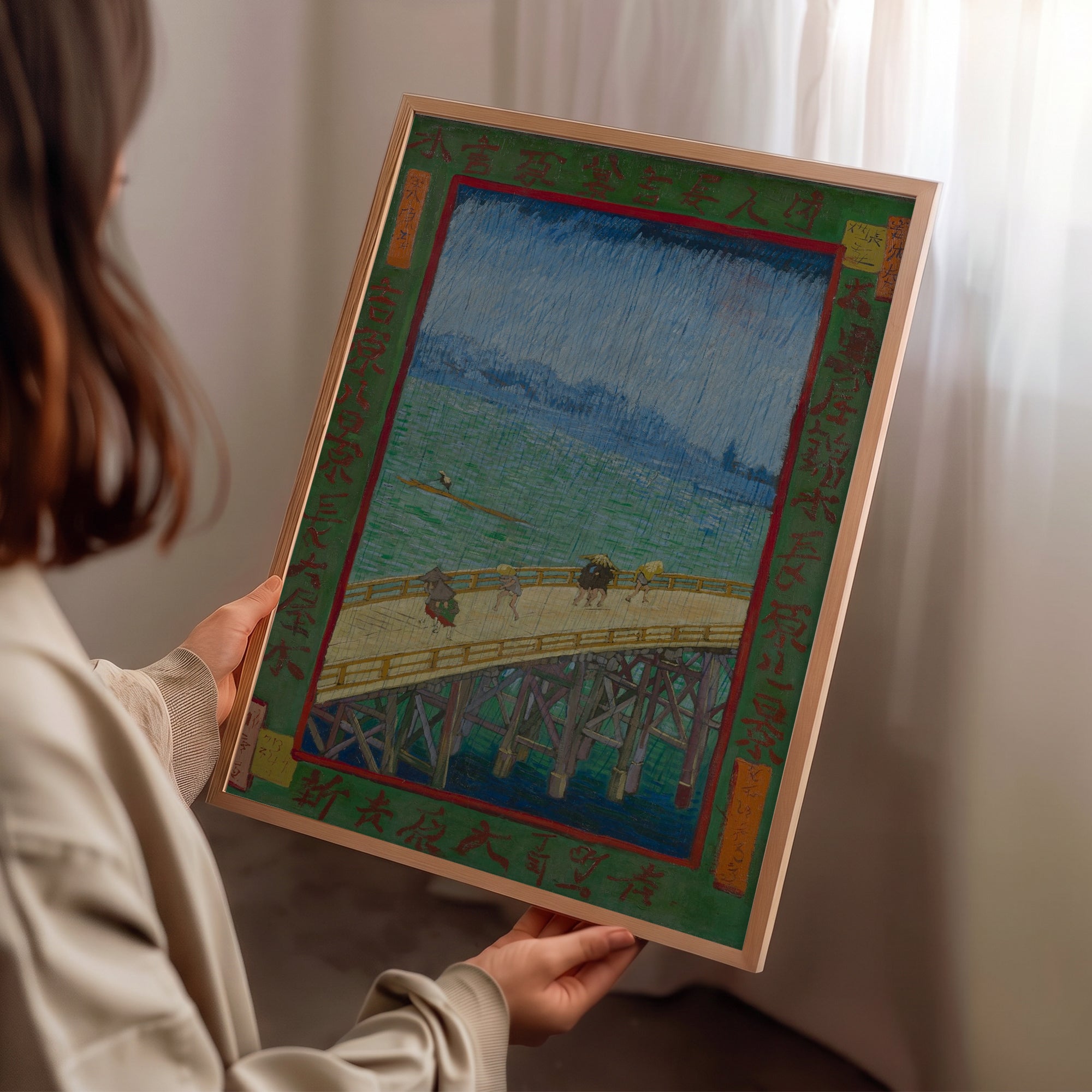 Vincent Van Gogh – "Yağmurda Köprü" Poster Baskı