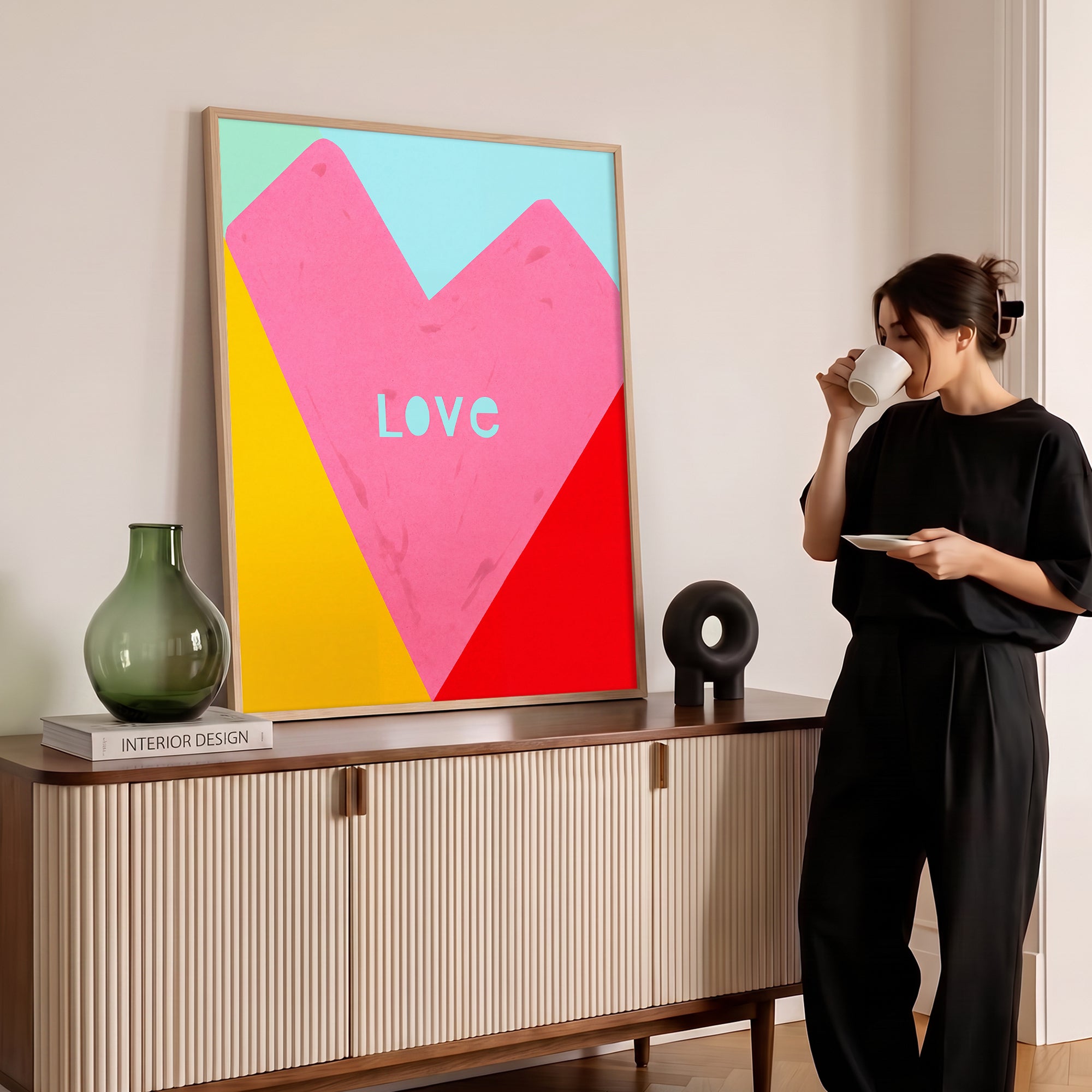 Love Kalp Poster Baskı