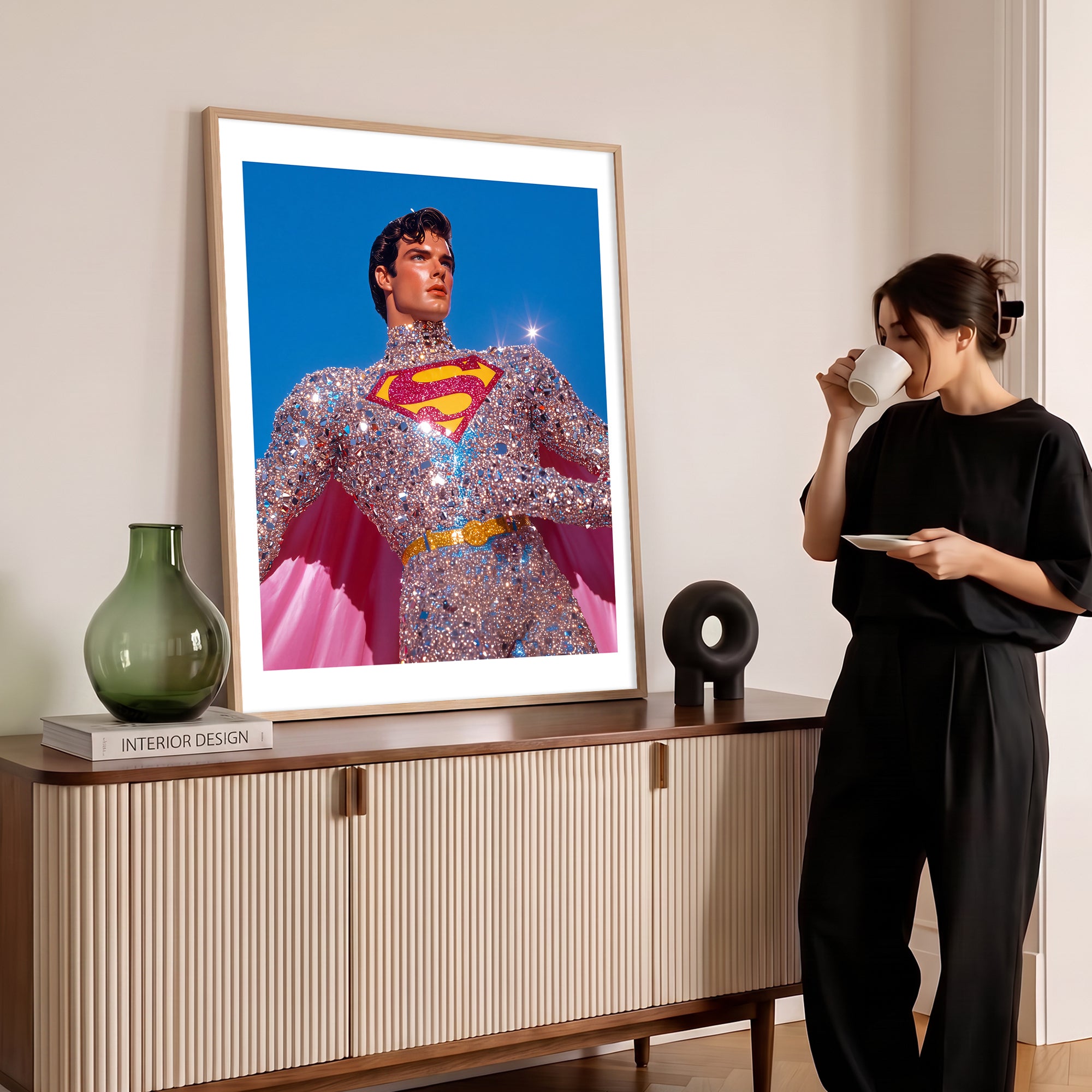 Işıltılı Süper Kahraman Poster Baskı