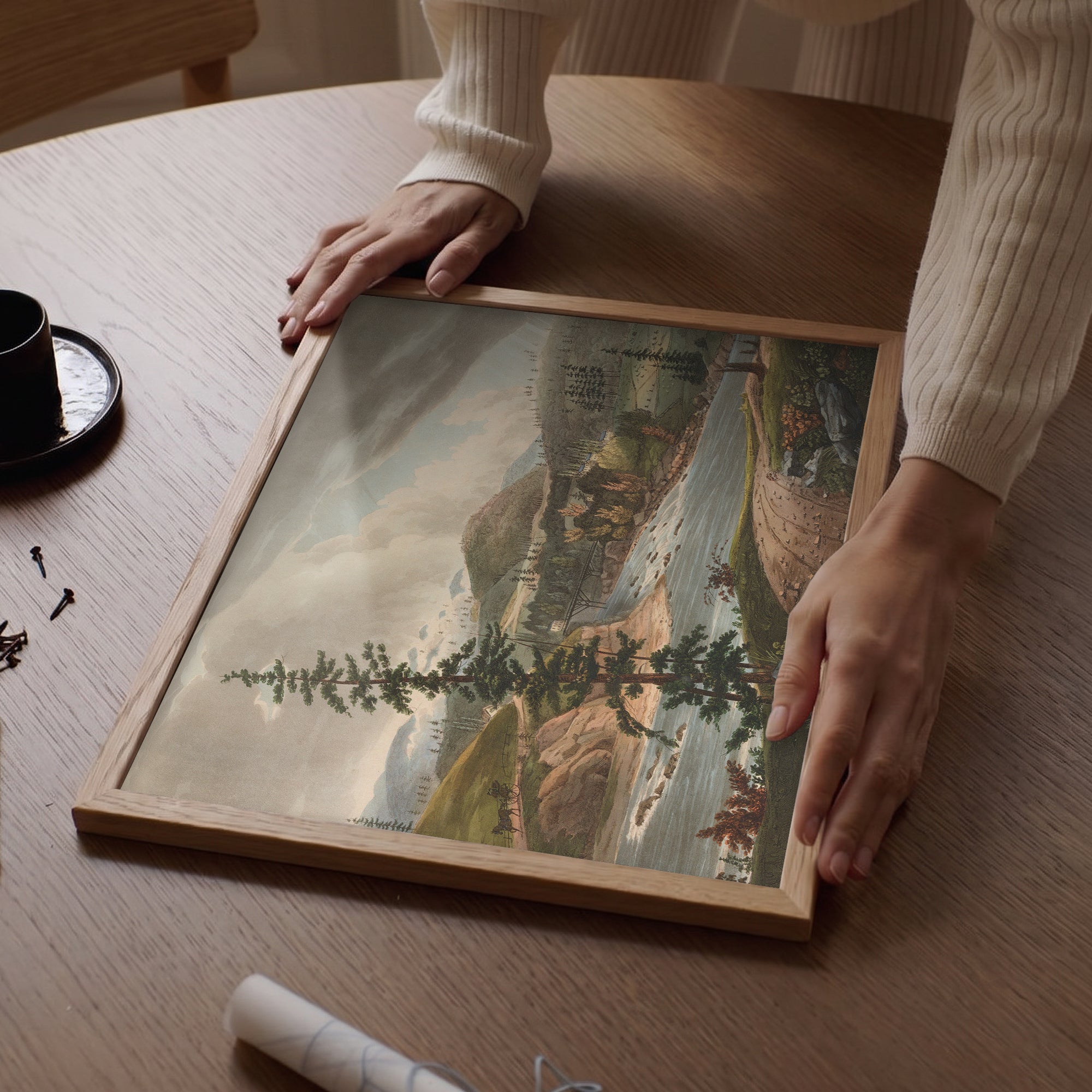 William Guy Wall - Sacandaga ve Hudson Nehirlerinin Birleşimi Poster Baskı