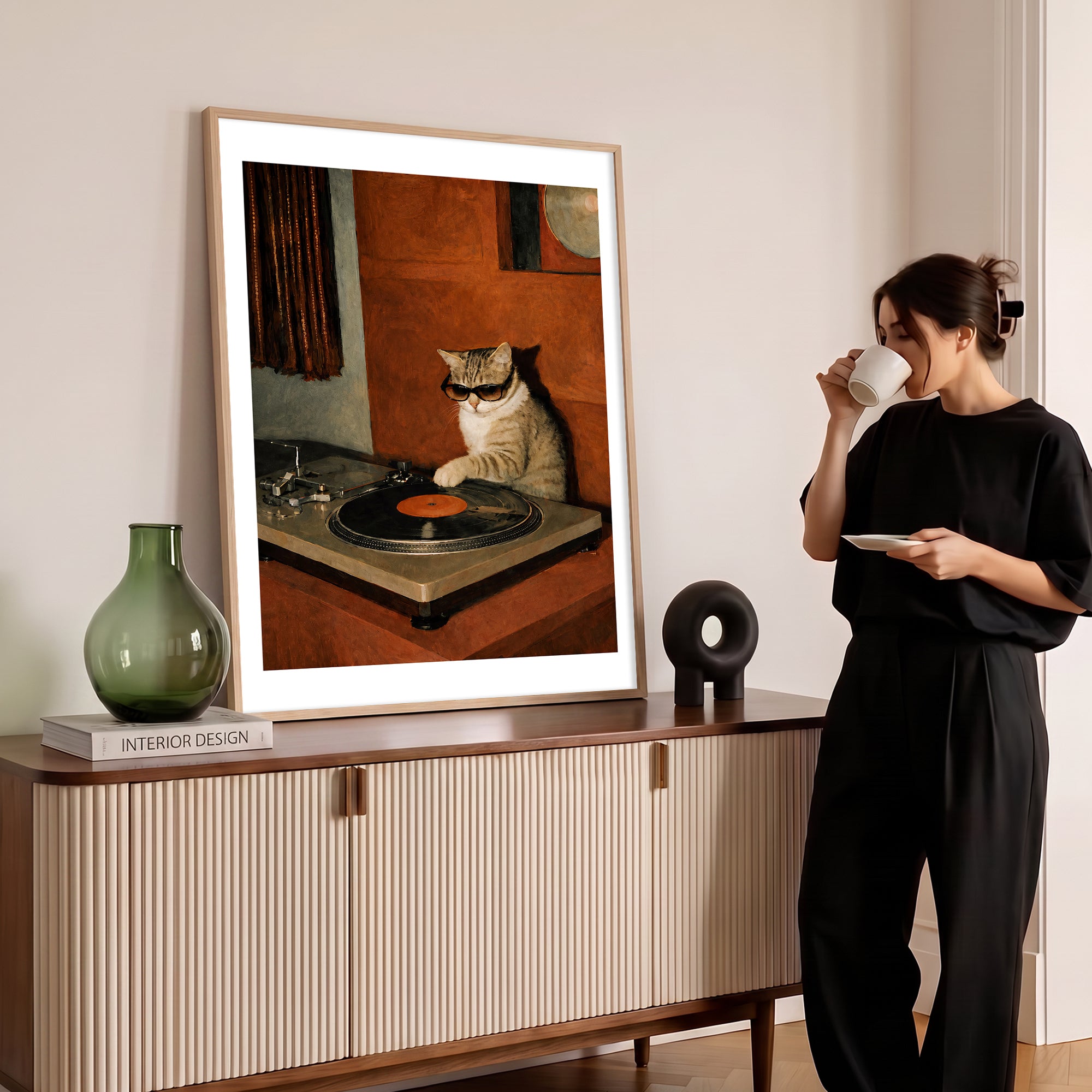 DJ Kedi Poster Baskı