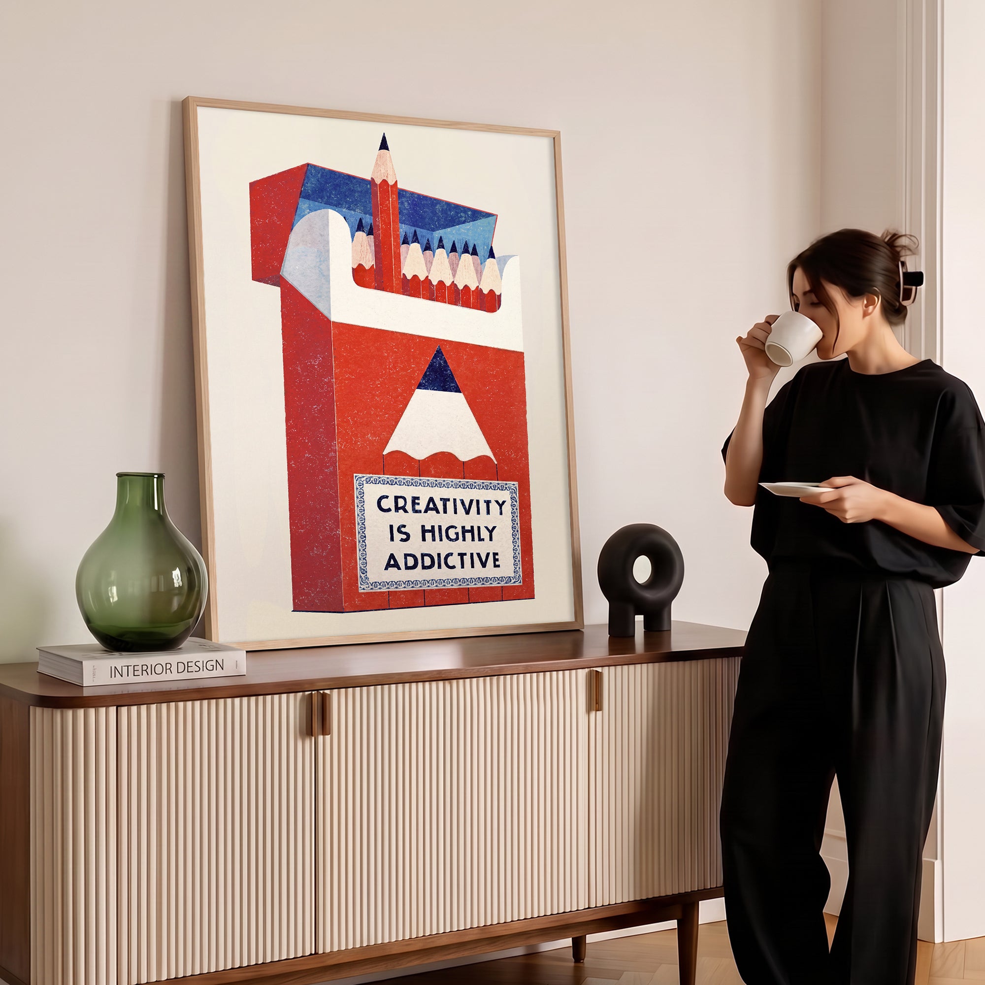 Yaratıcılık Bağımlılık Yapar Poster Baskı