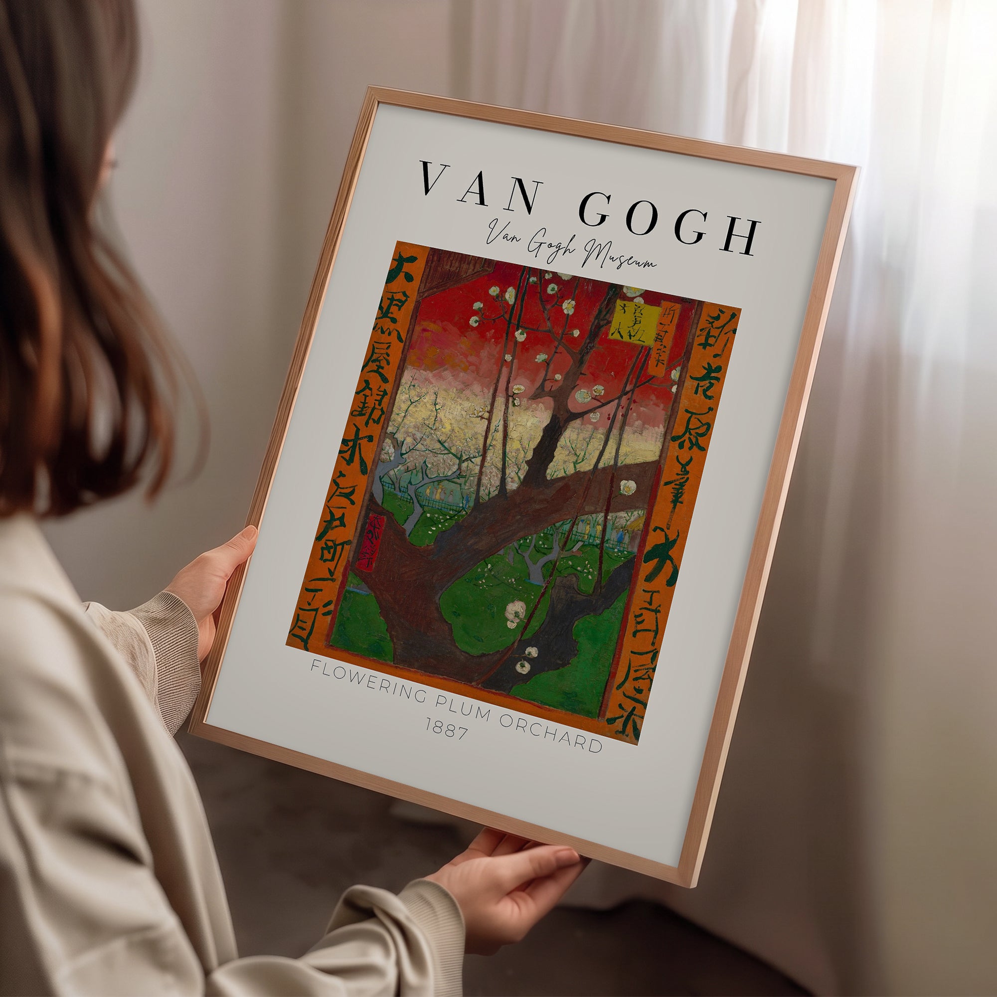 Vincent Van Gogh – "Çiçek Açan Erik Bahçesi" Müze Poster Baskı