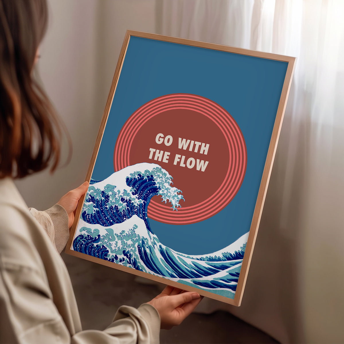 Go With The Flow Poster Baskı